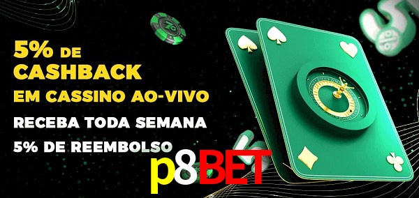 Promoções do cassino ao Vivo p8bet